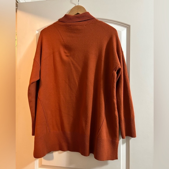 French connection orange tunic length sweater size large - Picture 6 of 6